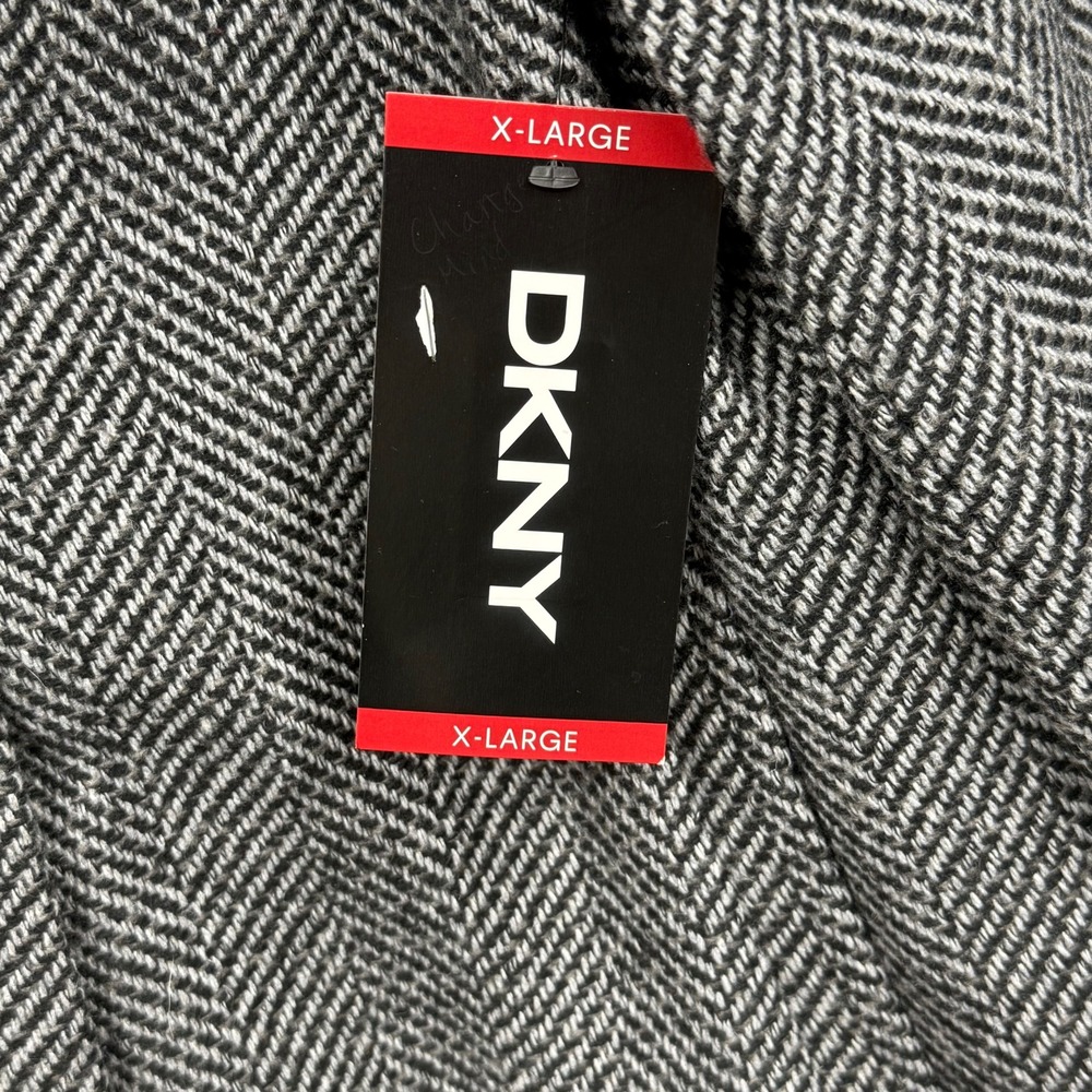 DKNY Women's‎ Herringbone Double Breasted Wool Blend Coat XL - Picture 11 of 16